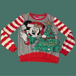 Disney Kids Festive Sweater - Red, Gray, and Green